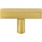 Jeffrey Alexander 2" Brushed Gold Dominique Cabinet "T" Knob 845T-BG - alternate 6